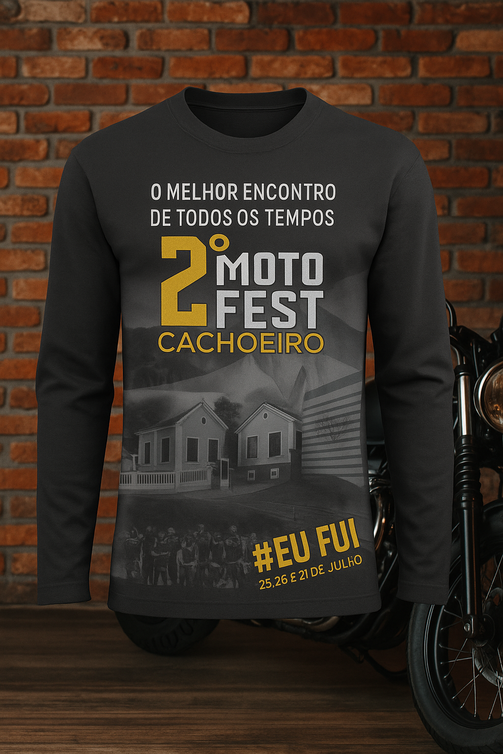 Camiseta Oficial – 2º Moto Fest Cachoeiro (Manga Longa com Proteção UV)