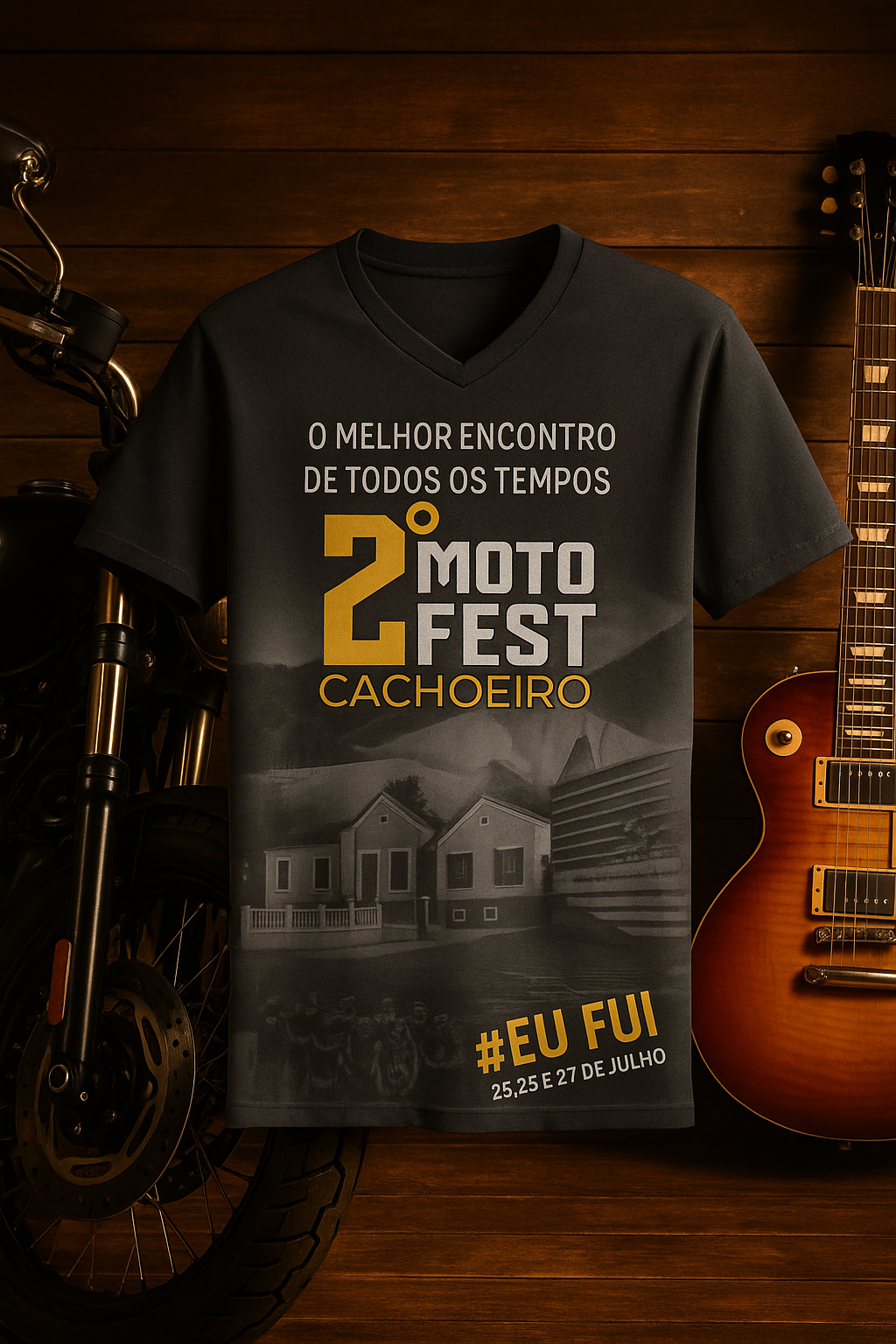 Camiseta Oficial – 2º Moto Fest Cachoeiro (Manga Curta)